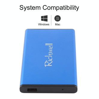 Richwell SATA R2-SATA-320GB 320GB 2.5 inch USB3.0 Super Speed Interface Mobile Hard Disk Drive(Blue)