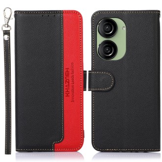 For Asus Zenfone 10 / Zenfone 9 KHAZNEH Litchi Texture Leather RFID Phone Case(Black)