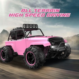 9304E 1:18 Full Scale Remote Control 4WD High Speed Car (Pink)