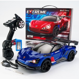 JJR/C  Q117 Remote Control Electric 4WD Stunt Car, Style:Race Car(Blue)