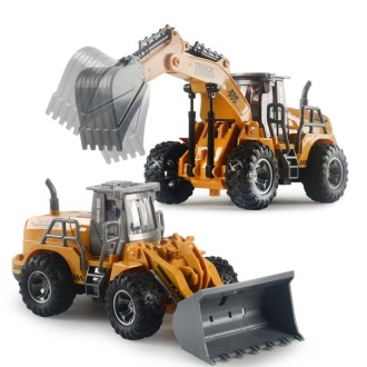 Wireless Remote Control 5-Way Charging Electric Engineering Vehicle Model(Bulldozer)