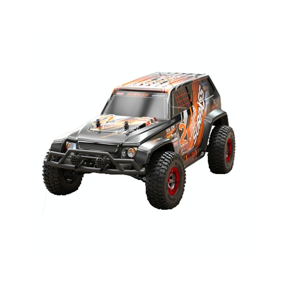 JJR/C Q39B 2.4G Four-wheel Drive High-speed Climbing Carbon Brush Motor RC Jeep(Orange)