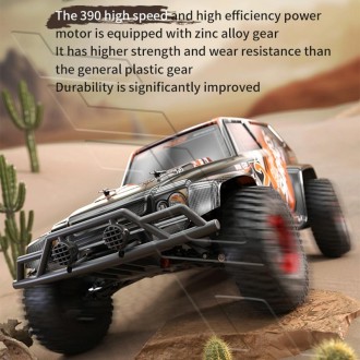 JJR/C Q39B 2.4G Four-wheel Drive High-speed Climbing Carbon Brush Motor RC Jeep(Orange)