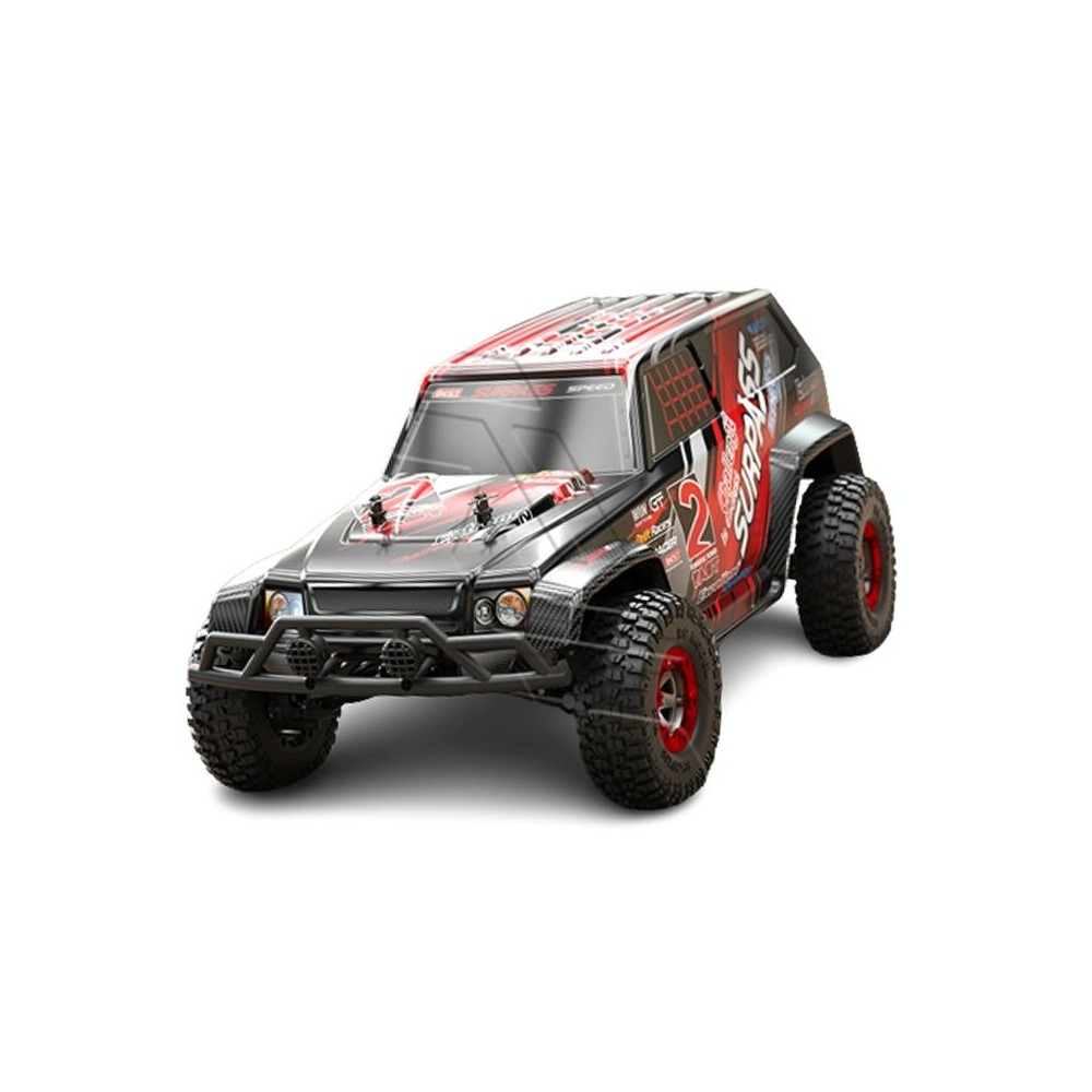 JJR/C Q39B 2.4G Four-wheel Drive High-speed Climbing Carbon Brush Motor RC Jeep(Red)