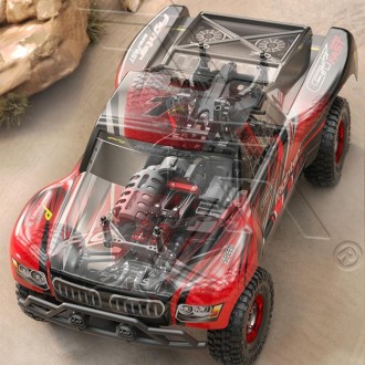 JJR/C Q39B 2.4G Four-wheel Drive High-speed Climbing Carbon Brush Motor RC Jeep(Red)