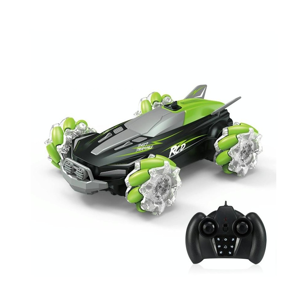 YDJ-D888 4WD 2.4G Remote Control Spray 360 Degree Flip Stunt Drift Car(Green)