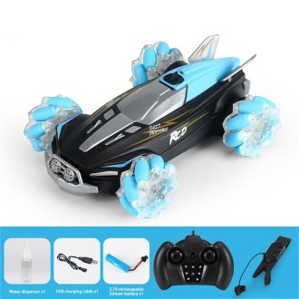 YDJ-D888 4WD 2.4G Remote Control Spray 360 Degree Flip Stunt Drift Car(Blue)