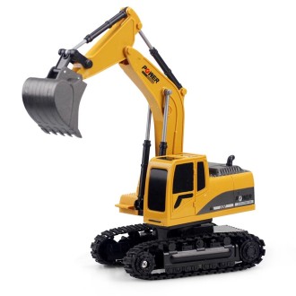 258-1 5 Channel 2.4G 1/24RC Remote-controlled Engineering Plastic Excavator Charging RC Car