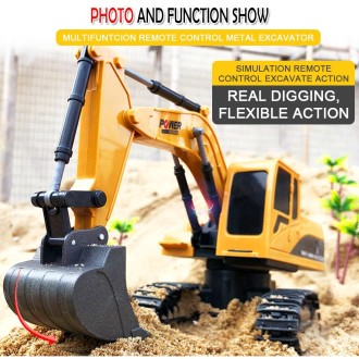 258-1 5 Channel 2.4G 1/24RC Remote-controlled Engineering Plastic Excavator Charging RC Car