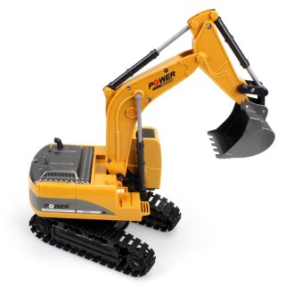 258-1 5 Channel 2.4G 1/24RC Remote-controlled Engineering Plastic Excavator Charging RC Car