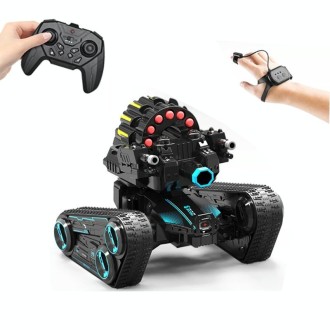 JJR/C 538 Gesture Sensing Remote Control Two-Wheel Tank Battle Spray Truck, Specification:Dual Control(Blue)