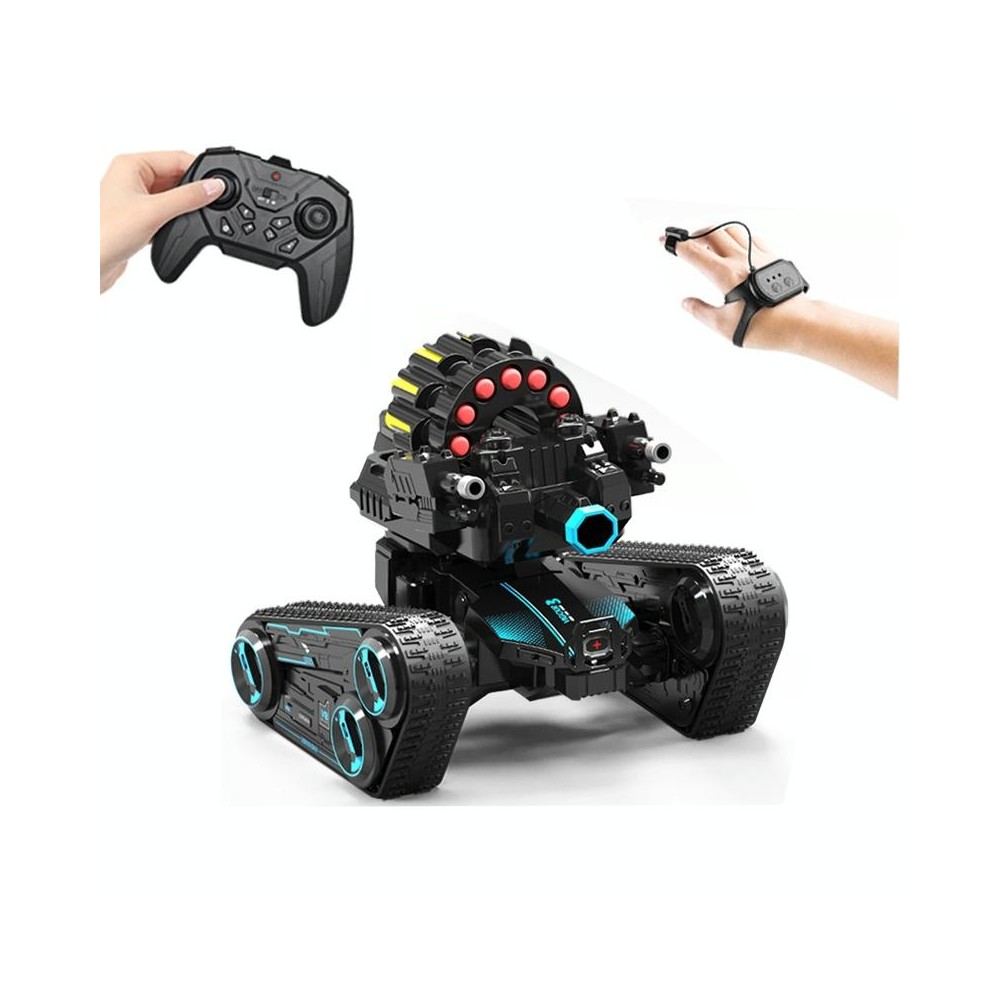 JJR/C 538 Gesture Sensing Remote Control Two-Wheel Tank Battle Spray Truck, Specification:Dual Control(Blue)