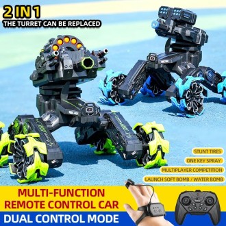 DM-528 Four-wheel Battle Blooming Tire Spray Remote Control Car, Specification:Single Control Water Bomb(Blue)