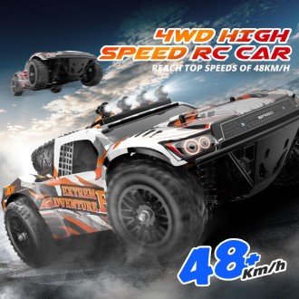 9201E 1:10 Full Scale Remote Control 4WD High Speed Car(Orange)