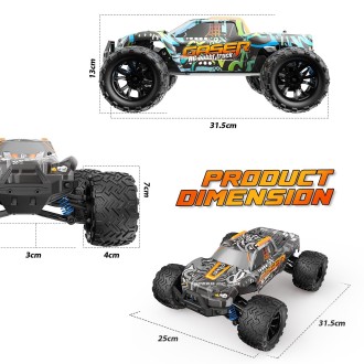 9000E 1:14 Full Scale Remote Control 4WD High Speed Car(Graffiti Black)