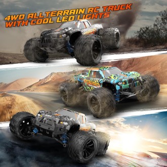 9000E 1:14 Full Scale Remote Control 4WD High Speed Car(Graffiti Black)