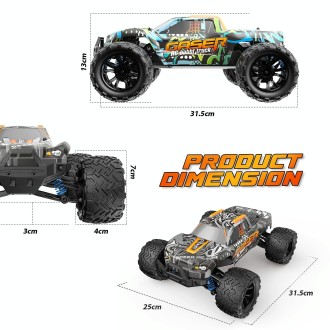 9000E 1:14 Full Scale Remote Control 4WD High Speed Car(Graffiti Blue)