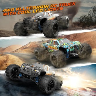 9000E 1:14 Full Scale Remote Control 4WD High Speed Car(Graffiti Blue)