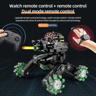 DM-578 Four-wheel Battle Side Spray Remote Control Car, Specification:Single Control Soft Bomb(Green)