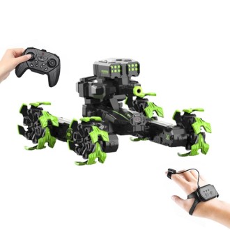 DM-528 Four-wheel Battle Blooming Tire Spray Remote Control Car, Specification:Dual Control Water Bomb(Green)