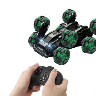 DM-558 Eight Wheel Stunt Drift Spray Remote Control Car, Specification:Single Control(Green)