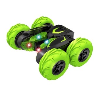 Double-Sided 360-Degree Lighting Stunt Car Climbing And Rolling Remote Control Off-Road Vehicle(Black Green)