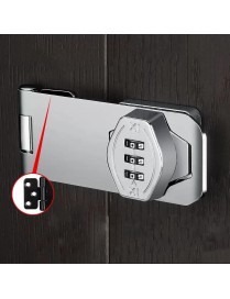 Screw Installation Cabinet Door Combination Lock Anti-Theft Drawer Lock, Style: Three Hole 4 inch Silver