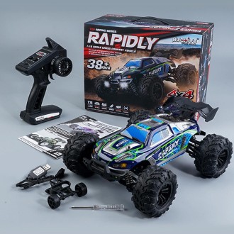 SCY-16101 2.4G 1:16 Electric 4WD RC Monster Truck Coupe Car Toy (Blue)