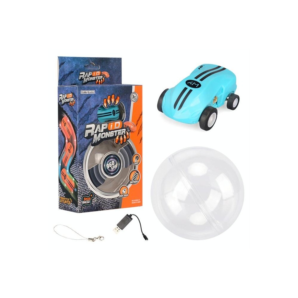 S618 360 Degree Rotary Mini High Speed Laser Pocket Car Racing Model Vehicle Toy(Blue)