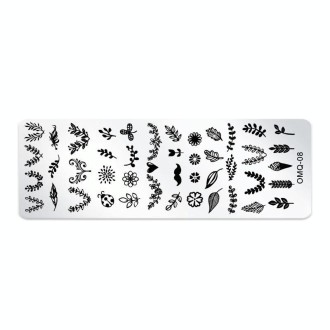 5 PCS Nail Art Print Template Nail Art Tools(OMQ-08)