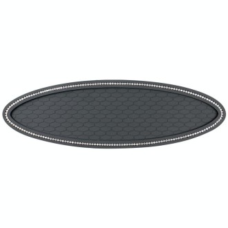 Car Center Console Ornaments Oval Anti-slip Mat, Style: With Diamond