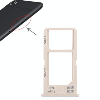 For Vivo Y55 2 x SIM Card Tray (Gold)