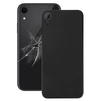 Easy Replacement Big Camera Hole Glass Back Battery Cover with Adhesive for iPhone XR(Black)