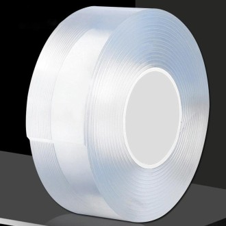 2mm x 3cm x 3m Transparent Double-Sided Adhesive Nanotic Tape Water Washing Non-Trace Tape