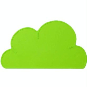 Children Cloud Silicone Placemat Waterproof Environmental Protection Student Table Mat, Color:Green