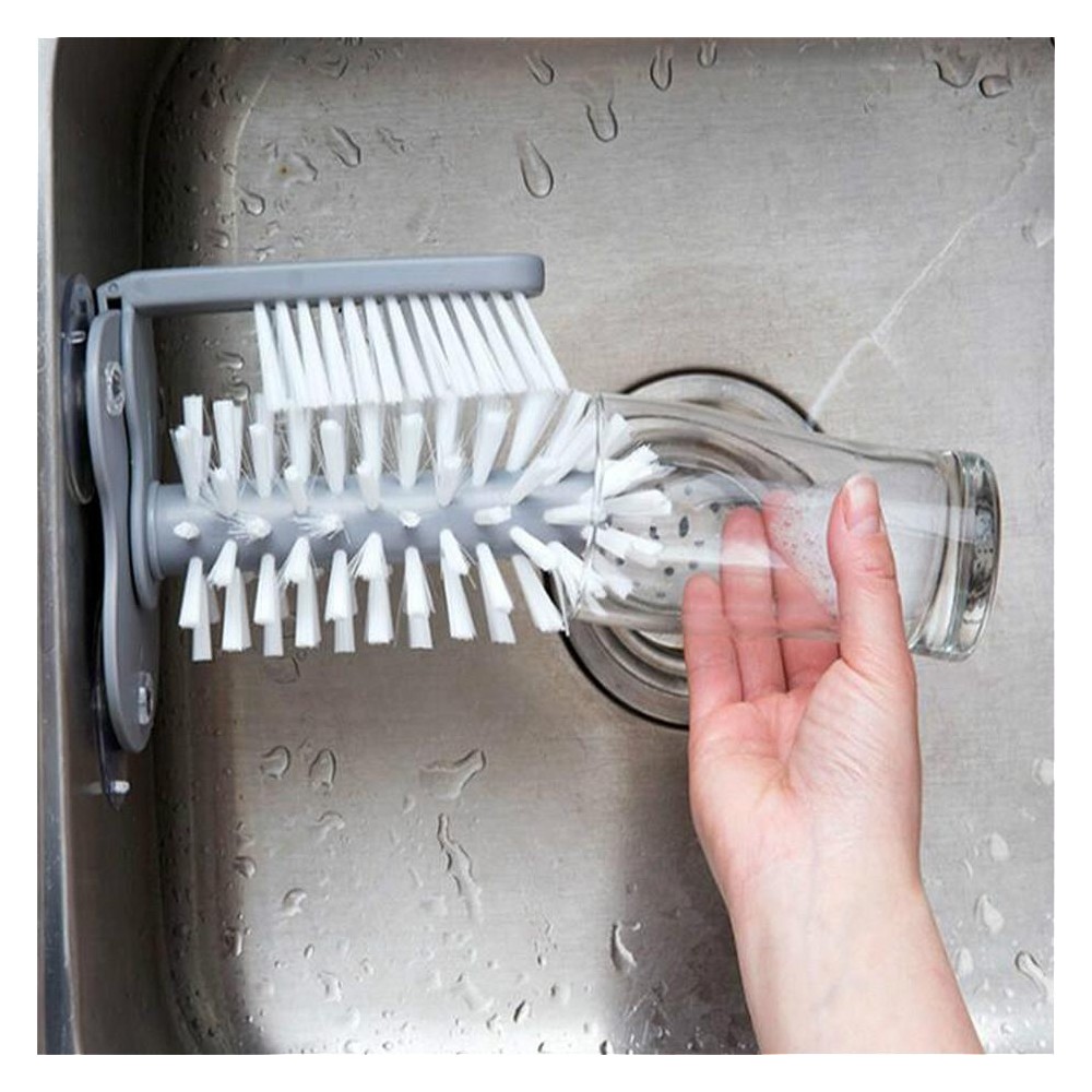 Suction Wall Lazy Cup Cleaning Brush Kitchen Bar Cleaning Tool