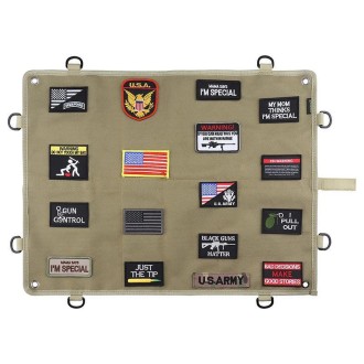 KOSIBATE CL-126 Hook and Loop Fastener Badge Storage Board with Hook(Khaki)