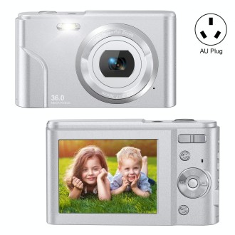 DC311 2.4 inch 36MP 16X Zoom 2.7K Full HD Digital Camera Children Card Camera, AU Plug (Silver)