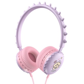 Y19 Cute Cartoon Stereo Music Wired Headphones with Microphone(Little Sleep)