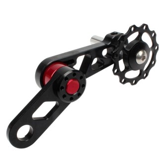 Litepro Folding Bike Guide Wheel LP Oval Chainring Chain Zipper Rear Derailleur Chain(Black)