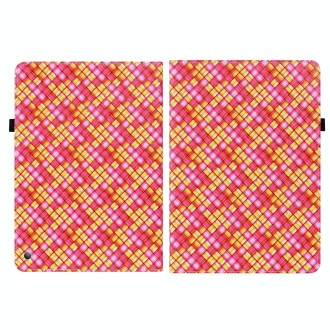 For Amazon Kindle Fire HD10 2021/HD10 Plus 2021 Color Weave Smart Leather Tablet Case(Rose Red)