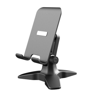 Portable Foldable Rotary Desktop Bracket Silicone Non-Slip Mobile Phone Bracket(Black)