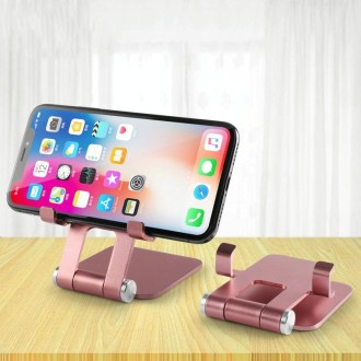 MT510 Universal Metal Folding Stand For Mobile Phone And Tablet(Rose Gold)