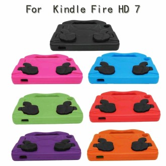 For Kindle Fire HD 7  Shockproof EVA Thumb Stand Tablet Shell(Blue)