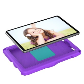 For TCL Tab 8 LE / WiFi 2023 EVA Hybrid PC Shockproof Tablet Case with Frame(Purple)