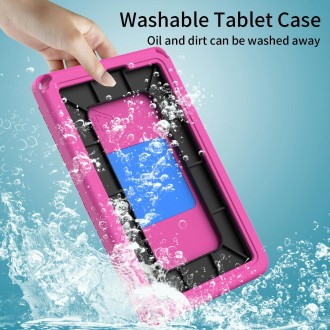 For TCL Tab 8 LE / WiFi 2023 EVA Hybrid PC Shockproof Tablet Case with Frame(Rose Red)