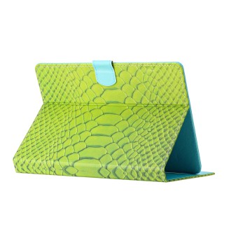 For 10 inch Tablets Solid Color Crocodile Texture Leather Tablet Case(Green)