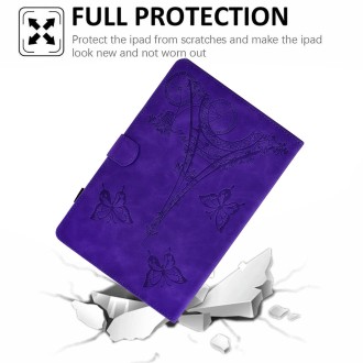 For 8 inch Tablets Tower Embossed Leather Tablet Case(Purple)