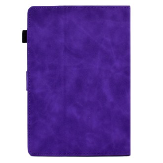 For 8 inch Tablets Tower Embossed Leather Tablet Case(Purple)