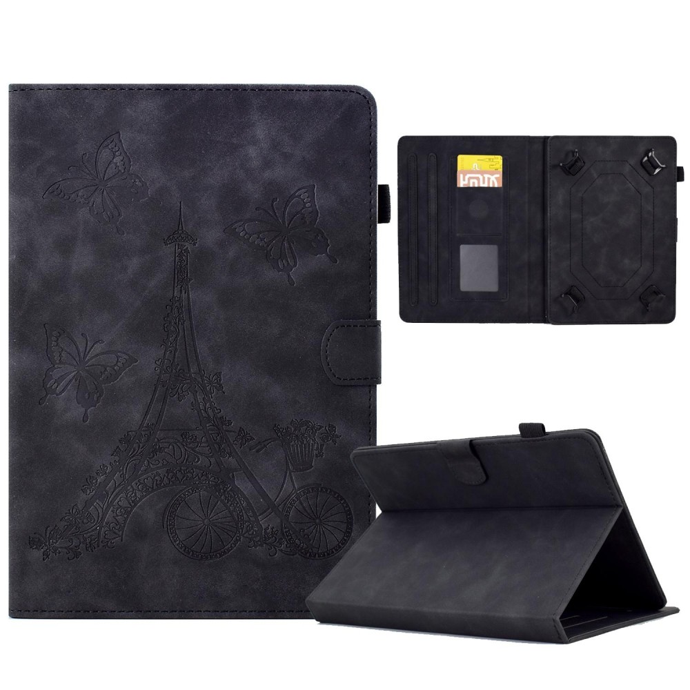 For 7 inch Tablets Tower Embossed Leather Tablet Case(Black)